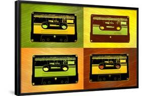 Audio Cassette Tapes Pop Art Print Poster-null-Framed Poster