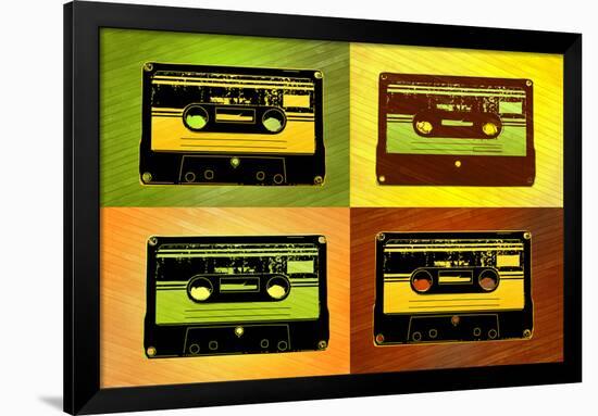 Audio Cassette Tapes Pop Art Print Poster-null-Framed Poster