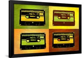 Audio Cassette Tapes Pop Art Print Poster-null-Framed Poster