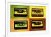 Audio Cassette Tapes Pop-null-Framed Art Print