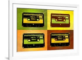 Audio Cassette Tapes Pop-null-Framed Art Print