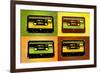 Audio Cassette Tapes Pop-null-Framed Art Print