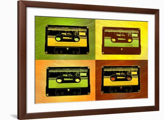 Audio Cassette Tapes Pop-null-Framed Art Print