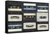 Audio Cassettes. Retro Background-Krasovski Dmitri-Framed Stretched Canvas