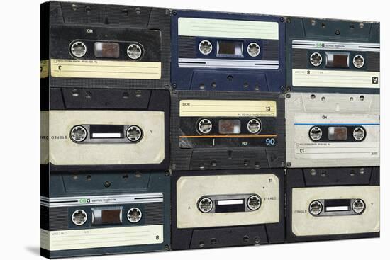 Audio Cassettes. Retro Background-Krasovski Dmitri-Stretched Canvas