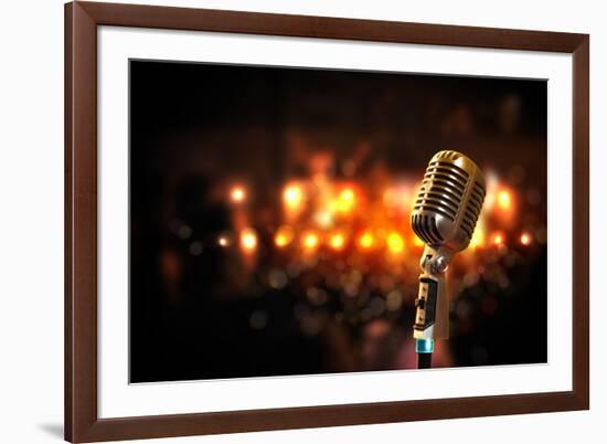 Audio Microphone Retro Style-Sergey Nivens-Framed Art Print