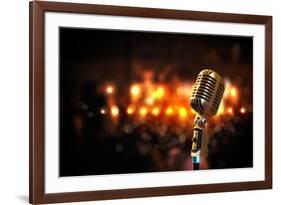 Audio Microphone Retro Style-Sergey Nivens-Framed Art Print