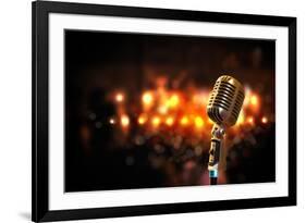 Audio Microphone Retro Style-Sergey Nivens-Framed Art Print