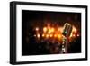 Audio Microphone Retro Style-Sergey Nivens-Framed Premium Giclee Print