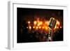 Audio Microphone Retro Style-Sergey Nivens-Framed Premium Giclee Print