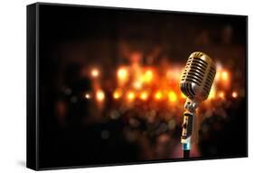 Audio Microphone Retro Style-Sergey Nivens-Framed Stretched Canvas