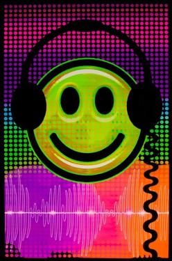 Audio Smile Flocked Blacklight Poster Audio Smile Flocked Blacklight Poster