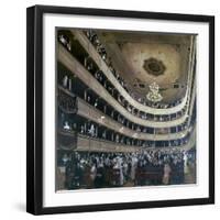 Auditorium in the Old Burgtheater, Vienna, 1888-Gustav Klimt-Framed Premium Giclee Print