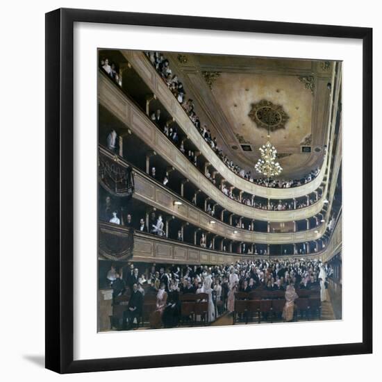 Auditorium in the Old Burgtheater, Vienna, 1888-Gustav Klimt-Framed Premium Giclee Print