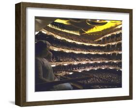 Auditorium of Metropolitan Opera Packed to Capacity, Night of Inaugural Performance, Lincoln Center-John Dominis-Framed Photographic Print