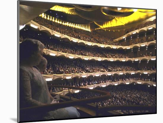 Auditorium of Metropolitan Opera Packed to Capacity, Night of Inaugural Performance, Lincoln Center-John Dominis-Mounted Photographic Print