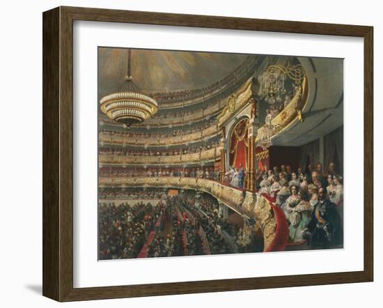 Auditorium of the Bolshoi Theatre, Moscow, Russia, 1856-Mihály Zichy-Framed Giclee Print