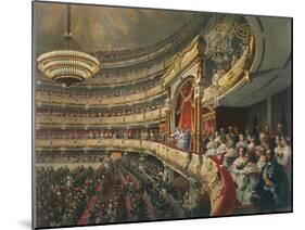 Auditorium of the Bolshoi Theatre, Moscow, Russia, 1856-Mihály Zichy-Mounted Giclee Print