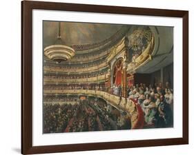 Auditorium of the Bolshoi Theatre, Moscow, Russia, 1856-Mihály Zichy-Framed Giclee Print