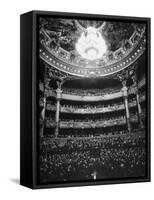 Auditorium of the Paris Opera House-Walter Sanders-Framed Stretched Canvas