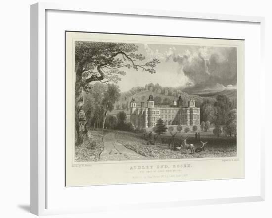 Audley End, Essex, the Seat of Lord Braybrooke-William Henry Bartlett-Framed Giclee Print