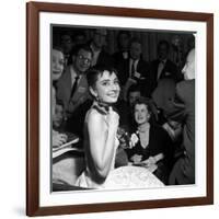 Audrey Hepburn, 1953. 26th Annual Academy Awards, Best Actress for "Roman Holiday"-null-Framed Photographic Print