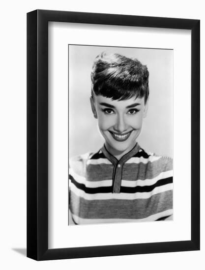 Audrey Hepburn, 1953.-null-Framed Photographic Print