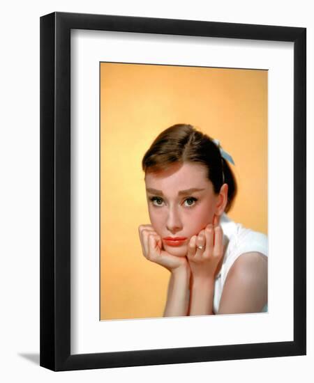 Audrey Hepburn, 1957.-null-Framed Photographic Print