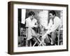 Audrey Hepburn and Gregory Peck Play CArds While on Location for Roman Holiday, 1953-null-Framed Photo