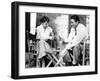 Audrey Hepburn and Gregory Peck Play CArds While on Location for Roman Holiday, 1953-null-Framed Photo