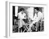 Audrey Hepburn and Gregory Peck Play CArds While on Location for Roman Holiday, 1953-null-Framed Photo