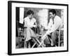 Audrey Hepburn and Gregory Peck Play CArds While on Location for Roman Holiday, 1953-null-Framed Photo