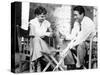 Audrey Hepburn and Gregory Peck Play CArds While on Location for Roman Holiday, 1953-null-Stretched Canvas