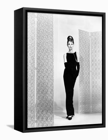 Audrey Hepburn. "Breakfast At Tiffany's" 1961, Directed by Blake Edwards-null-Framed Stretched Canvas