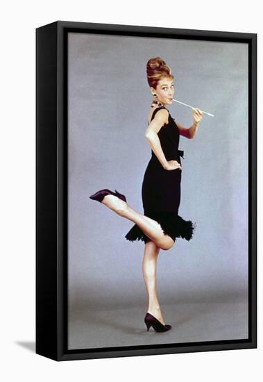 Audrey Hepburn. "Breakfast At Tiffany's" 1961, Directed by Blake Edwards-null-Framed Stretched Canvas