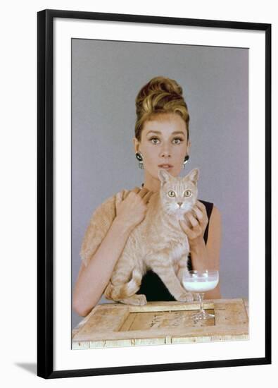 Audrey Hepburn. "Breakfast At Tiffany's" 1961, Directed by Blake Edwards-null-Framed Photographic Print