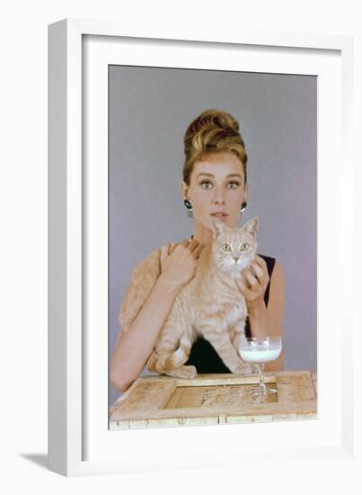 Audrey Hepburn. "Breakfast At Tiffany's" 1961, Directed by Blake Edwards-null-Framed Photographic Print