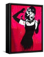 Audrey Hepburn Cat Scratch Spoof-null-Framed Stretched Canvas