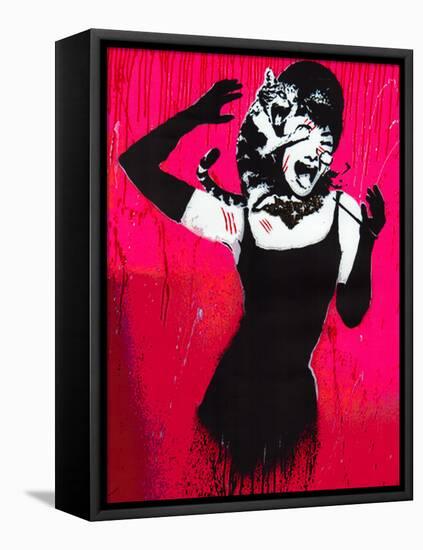 Audrey Hepburn Cat Scratch Spoof-null-Framed Stretched Canvas