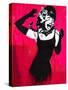 Audrey Hepburn Cat Scratch Spoof-null-Stretched Canvas