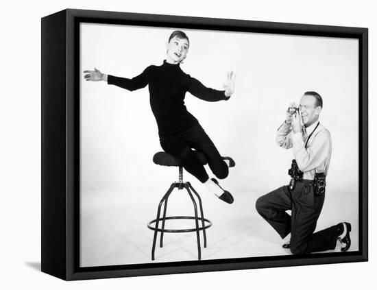 Audrey Hepburn, Fred Astaire. "Funny Face" 1957, Directed by Stanley Donen-null-Framed Stretched Canvas