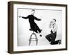 Audrey Hepburn, Fred Astaire. "Funny Face" 1957, Directed by Stanley Donen-null-Framed Premium Photographic Print