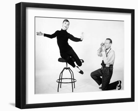 Audrey Hepburn, Fred Astaire. "Funny Face" 1957, Directed by Stanley Donen-null-Framed Premium Photographic Print