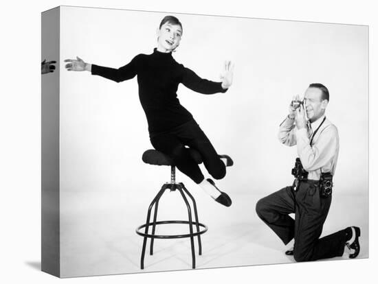 Audrey Hepburn, Fred Astaire. "Funny Face" 1957, Directed by Stanley Donen-null-Stretched Canvas