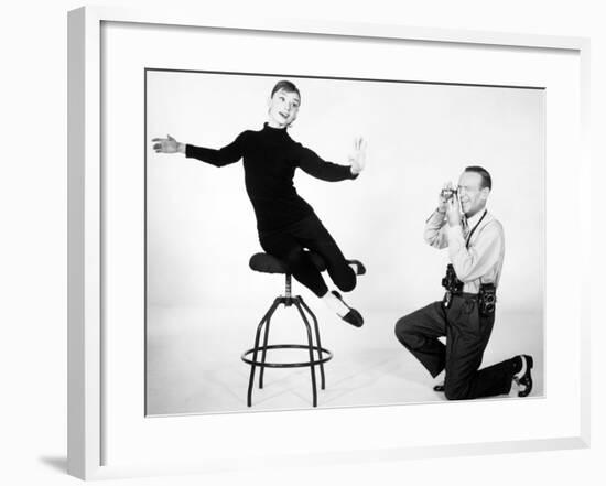 Audrey Hepburn, Fred Astaire. "Funny Face" 1957, Directed by Stanley Donen-null-Framed Photographic Print