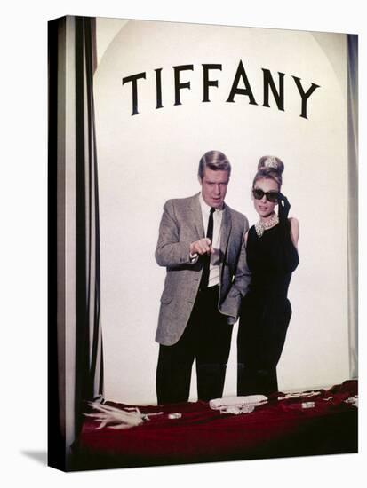 Audrey Hepburn, George Peppard. "Breakfast At Tiffany's" 1961, Directed by Blake Edwards-null-Stretched Canvas