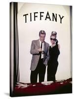 Audrey Hepburn, George Peppard. "Breakfast At Tiffany's" 1961, Directed by Blake Edwards-null-Stretched Canvas