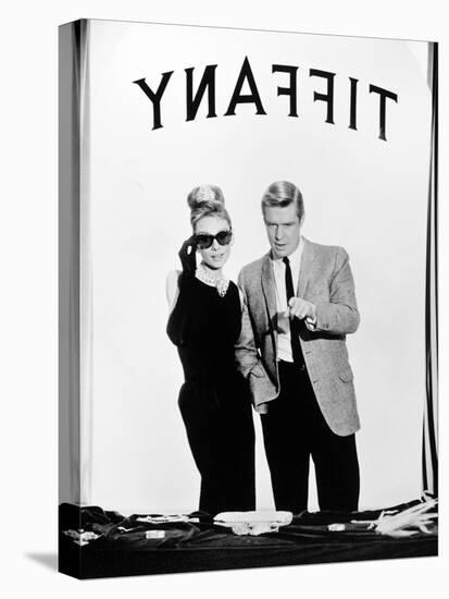 Audrey Hepburn, George Peppard. "Breakfast At Tiffany's" 1961, Directed by Blake Edwards-null-Stretched Canvas