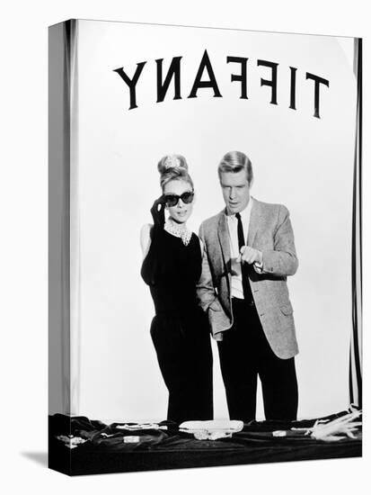 Audrey Hepburn, George Peppard. "Breakfast At Tiffany's" 1961, Directed by Blake Edwards-null-Stretched Canvas