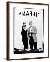 Audrey Hepburn, George Peppard. "Breakfast At Tiffany's" 1961, Directed by Blake Edwards-null-Framed Photographic Print